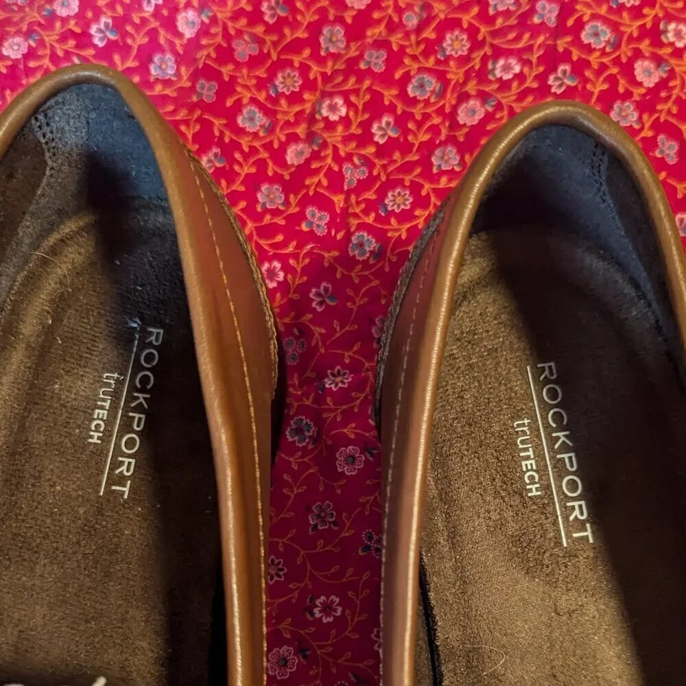 Rockport Penny Loafers Leather Trutech Slip On Flexible Preppy Shoes Unisex‎